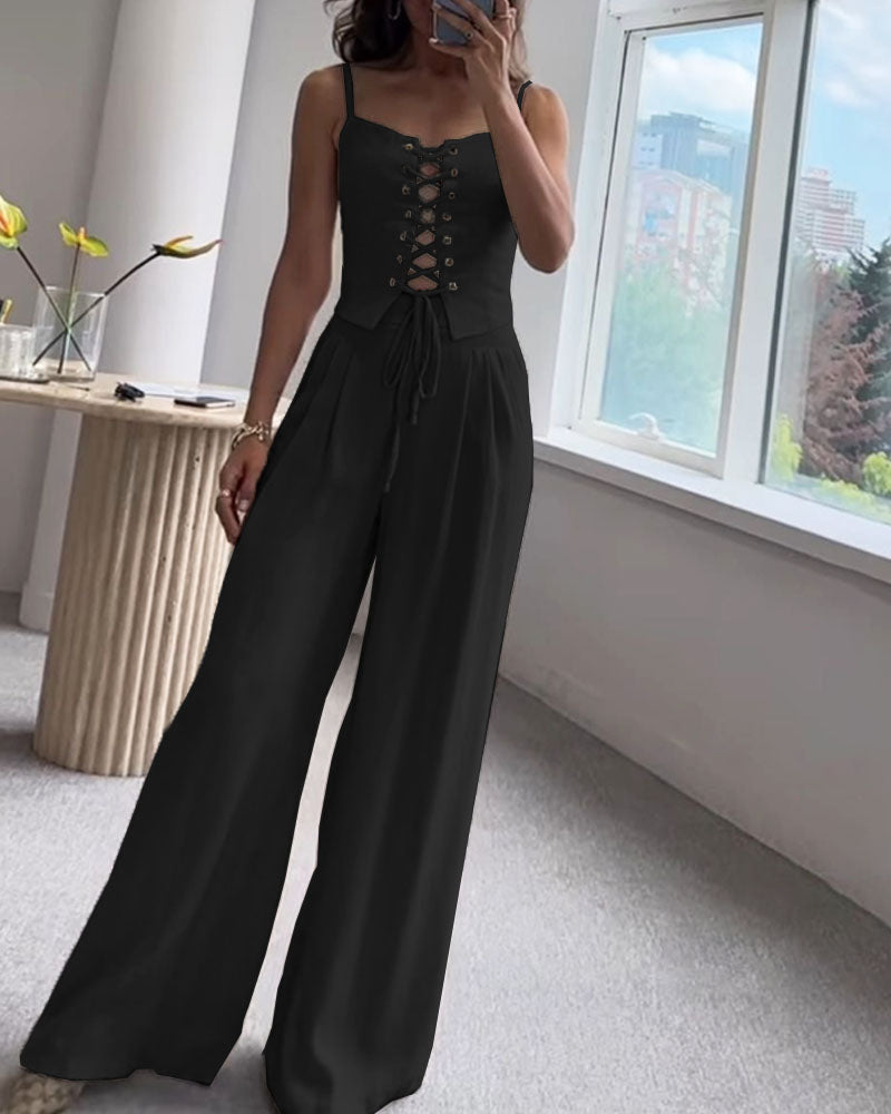 Gorset Couture | Pasujący komplet składający się z gorsetu i spodni z przodu 