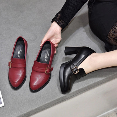 Lottie | Ortopedyczne skórzane buty na obcasie
