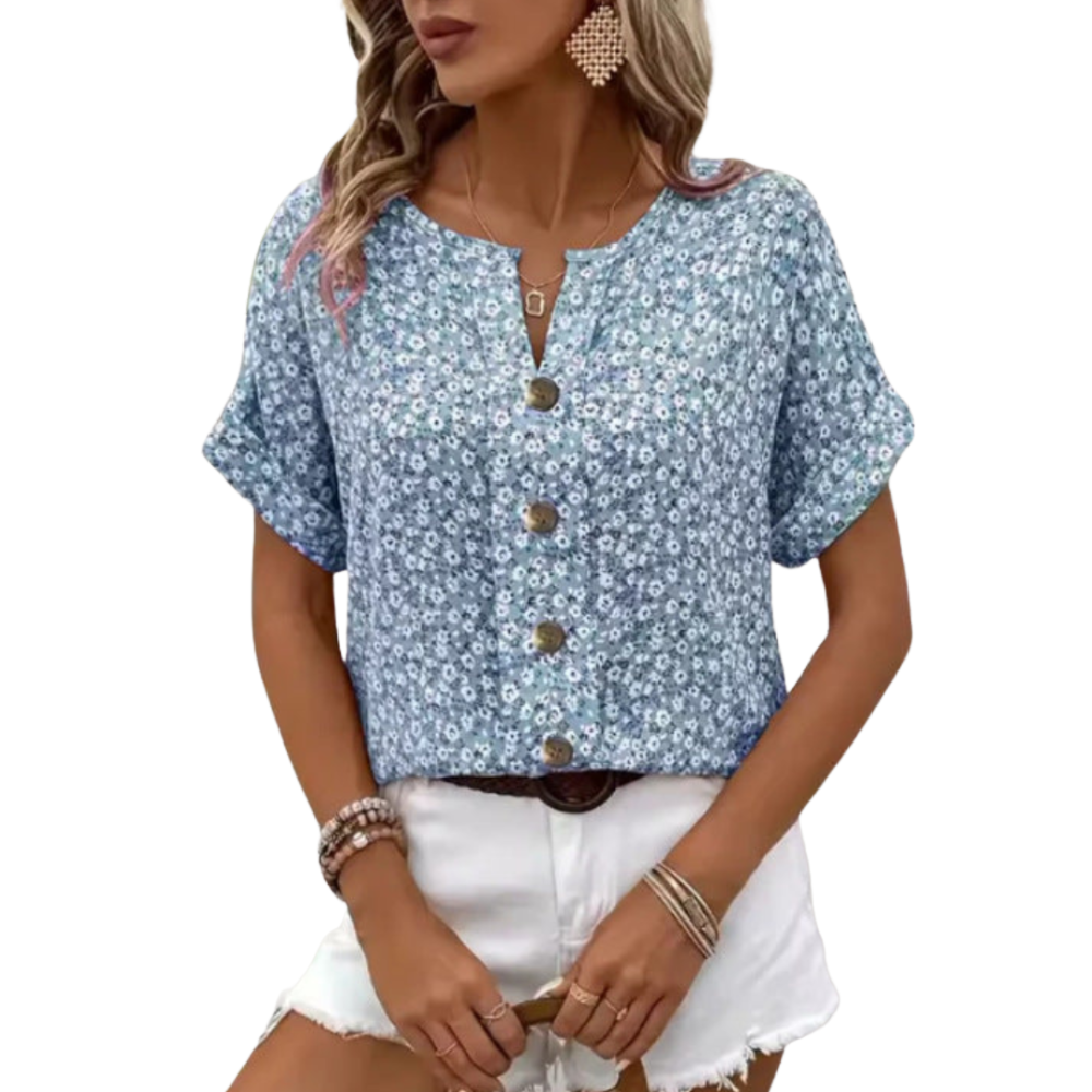 Laura™|Stylowa letnia bluzka z guzikami