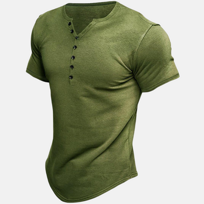 Justine™ | Koszulka henley premium z krótkim rękawem