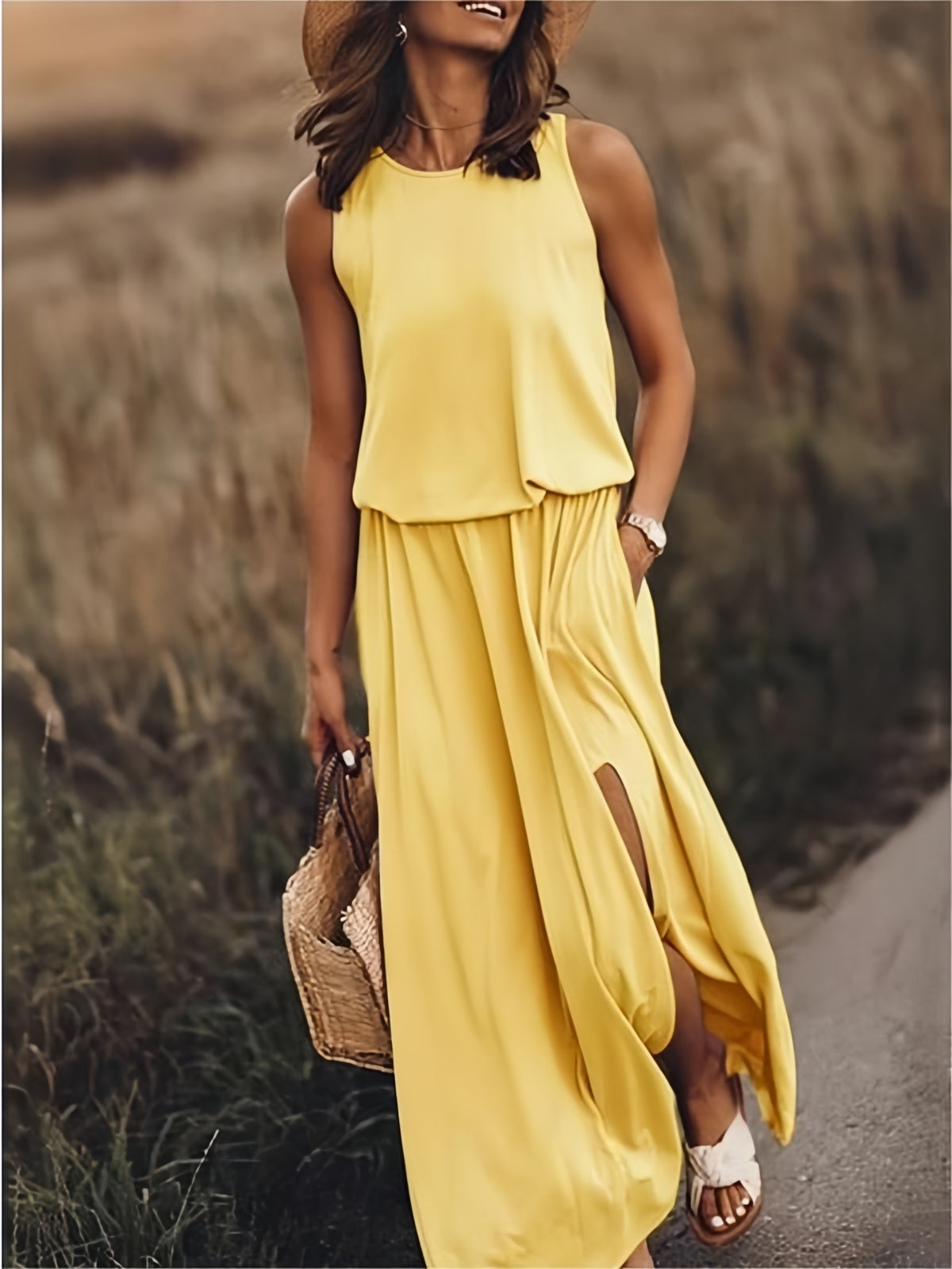 Rosaline l Prosta sukienka maxi w stylu boho