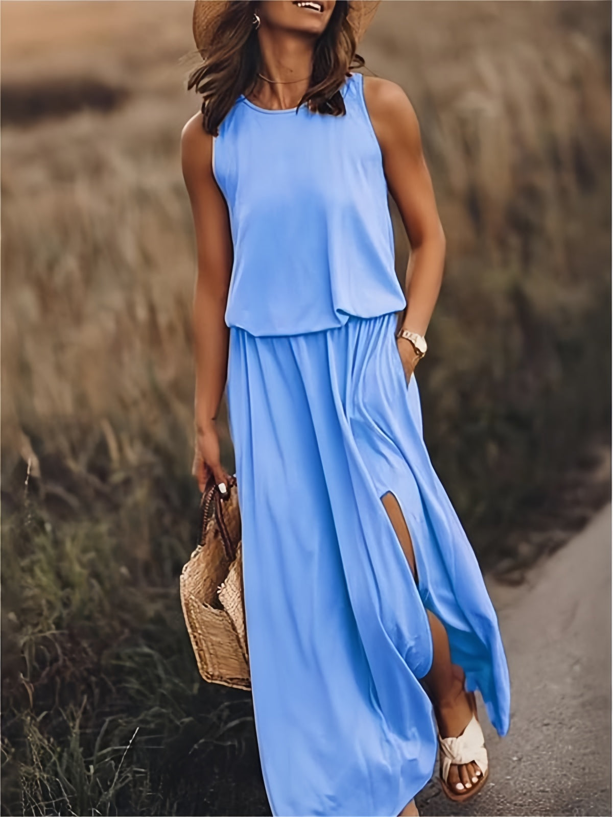 Rosaline l Prosta sukienka maxi w stylu boho