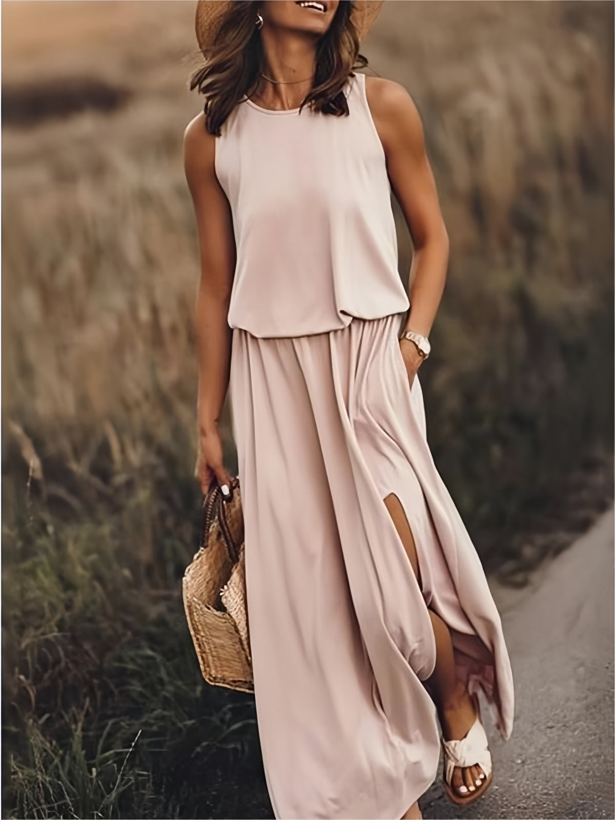 Rosaline l Prosta sukienka maxi w stylu boho