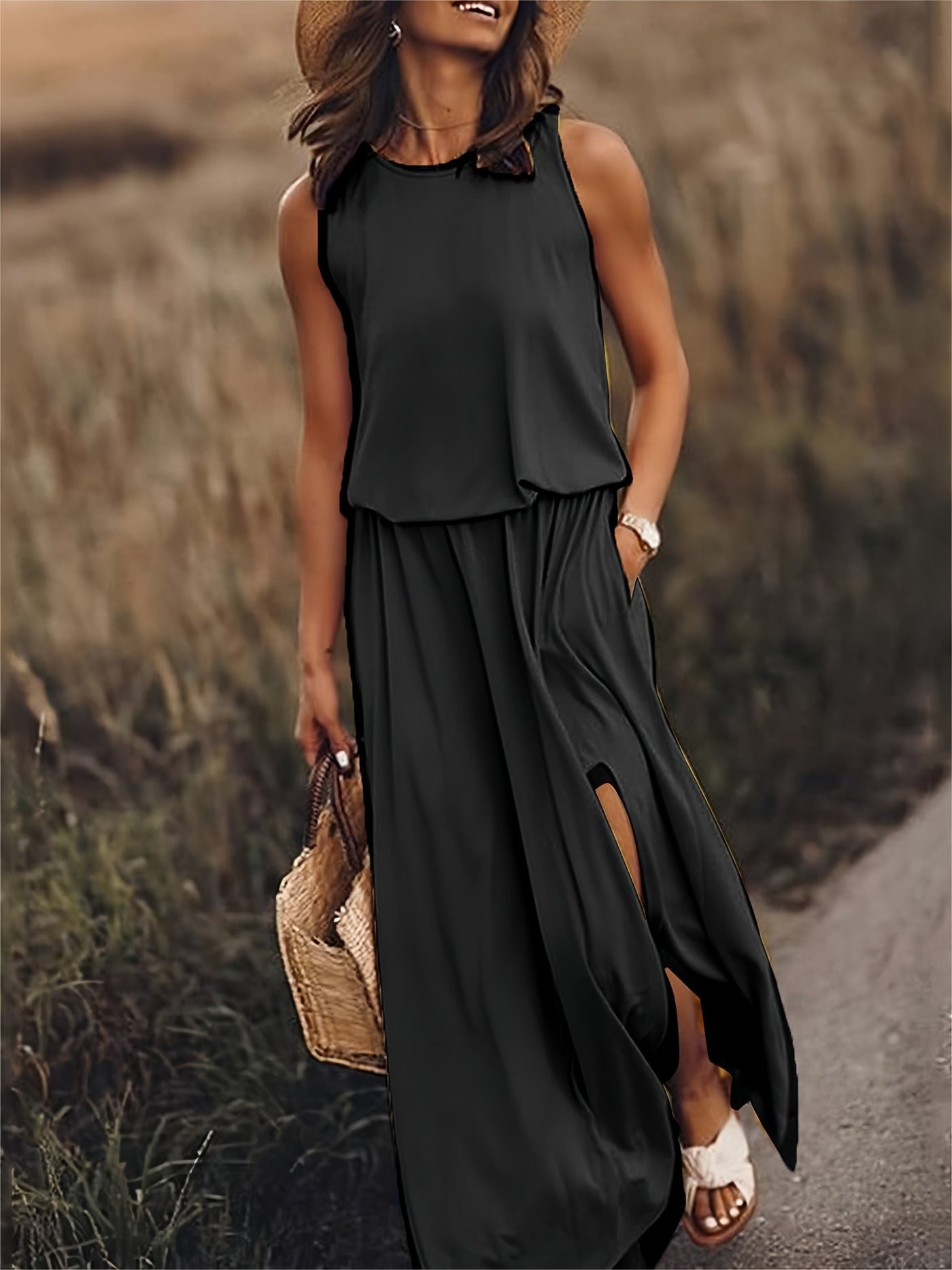 Rosaline l Prosta sukienka maxi w stylu boho