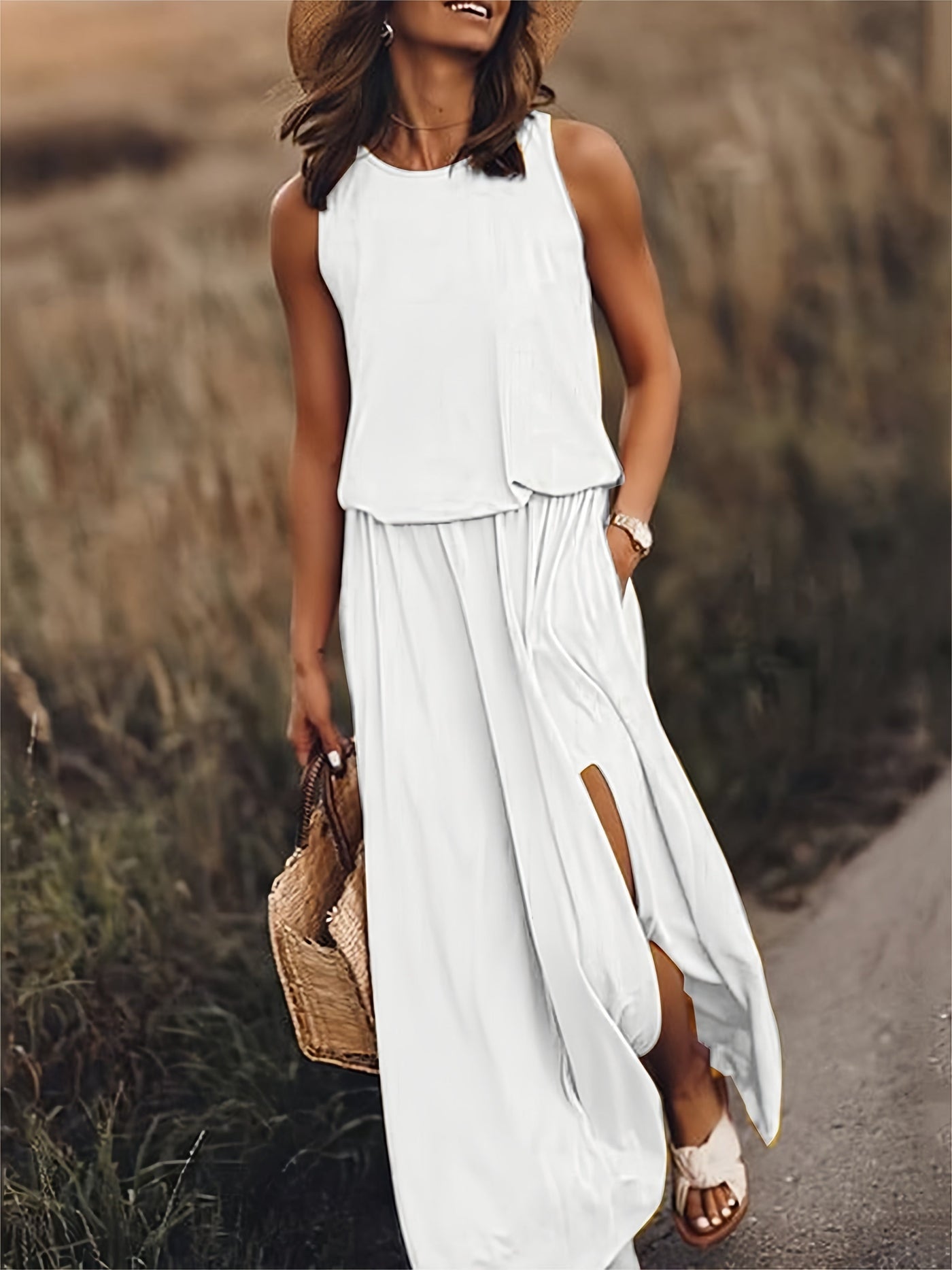 Rosaline l Prosta sukienka maxi w stylu boho