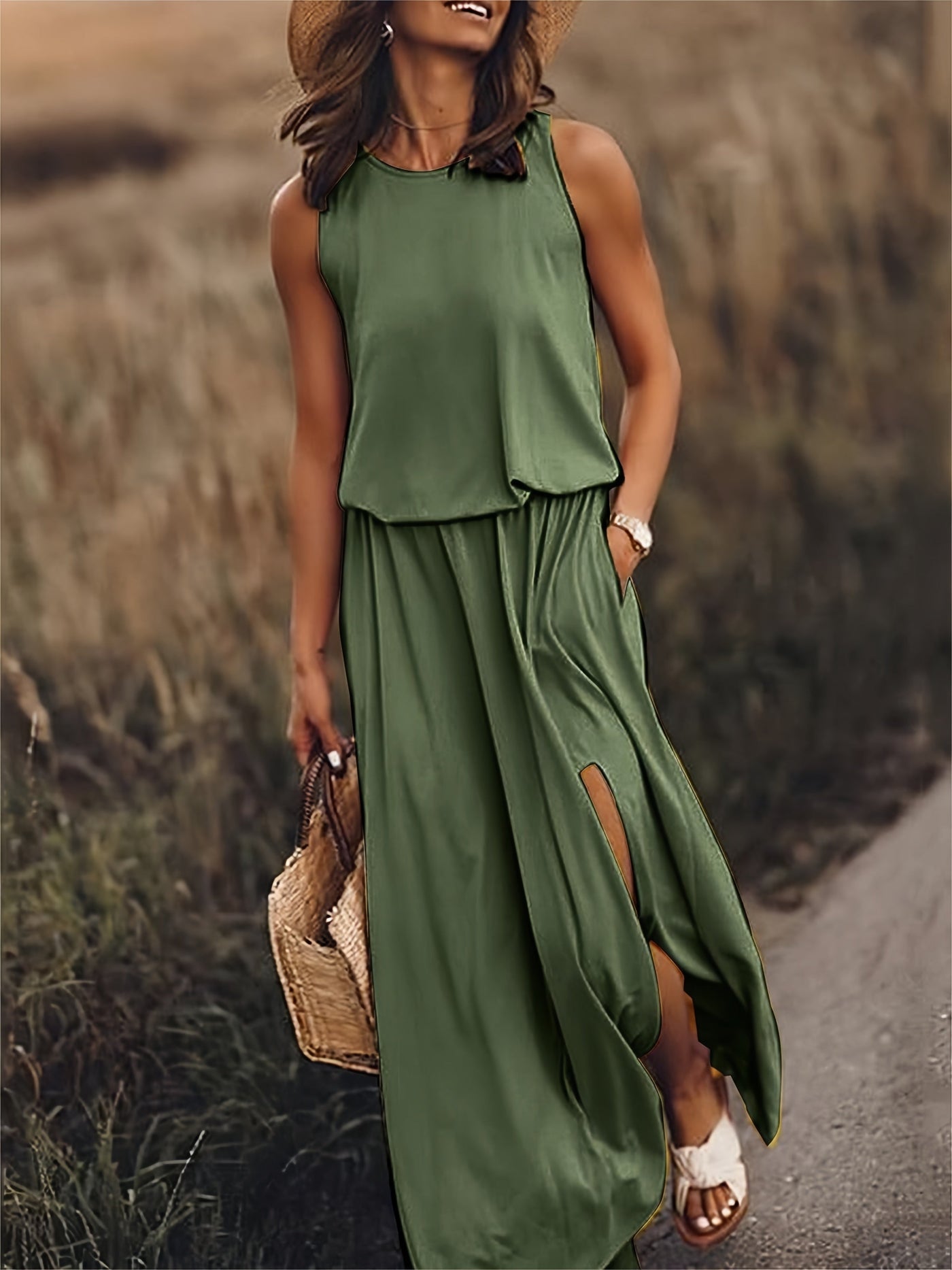 Rosaline l Prosta sukienka maxi w stylu boho