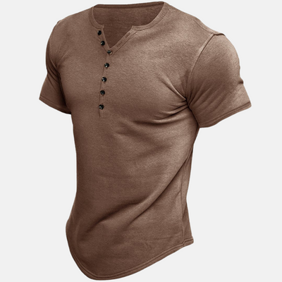 Justine™ | Koszulka henley premium z krótkim rękawem