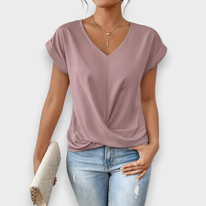 Bluzka z dekoltem w serek