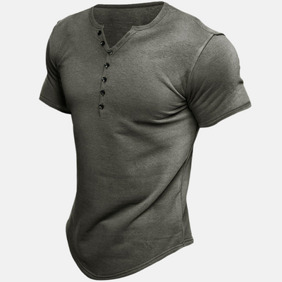 Justine™ | Koszulka henley premium z krótkim rękawem