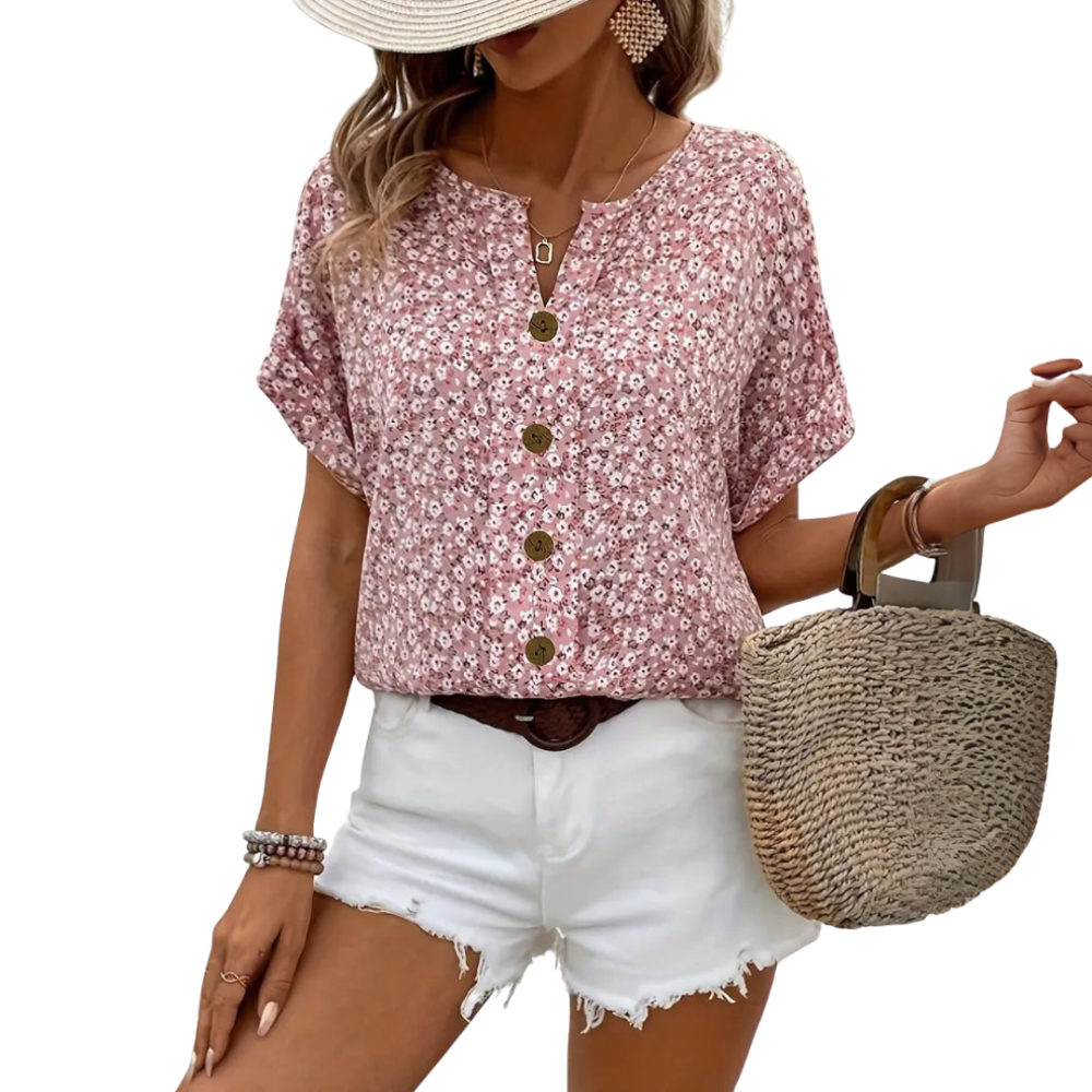 Laura™|Stylowa letnia bluzka z guzikami