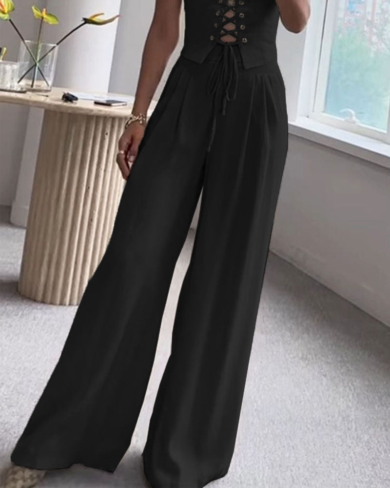 Gorset Couture | Pasujący komplet składający się z gorsetu i spodni z przodu 