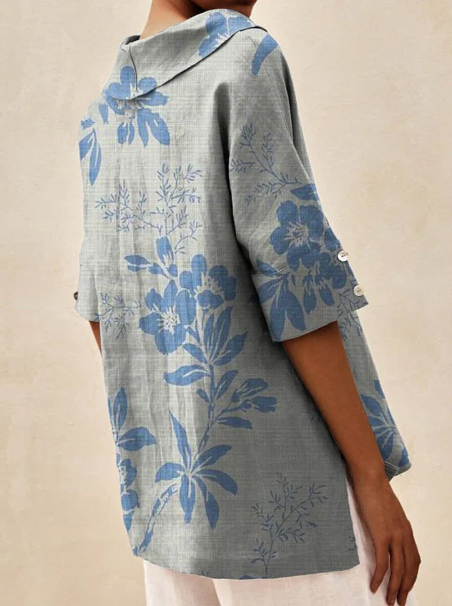 Andżela - Lekka Letnia Bluzka Kwiatowa