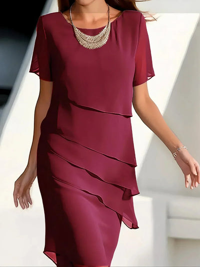 „Luxe Lattice” – Elegancka sukienka z zakryciem brzucha