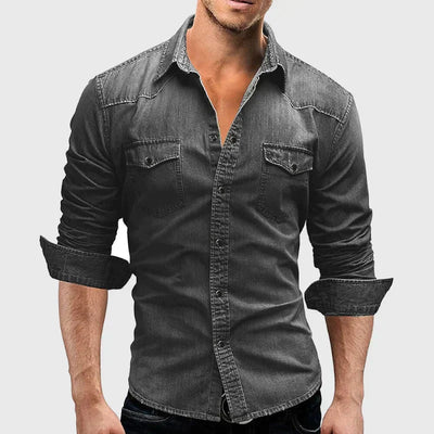 David™ | Koszula jeansowa w stylu retro