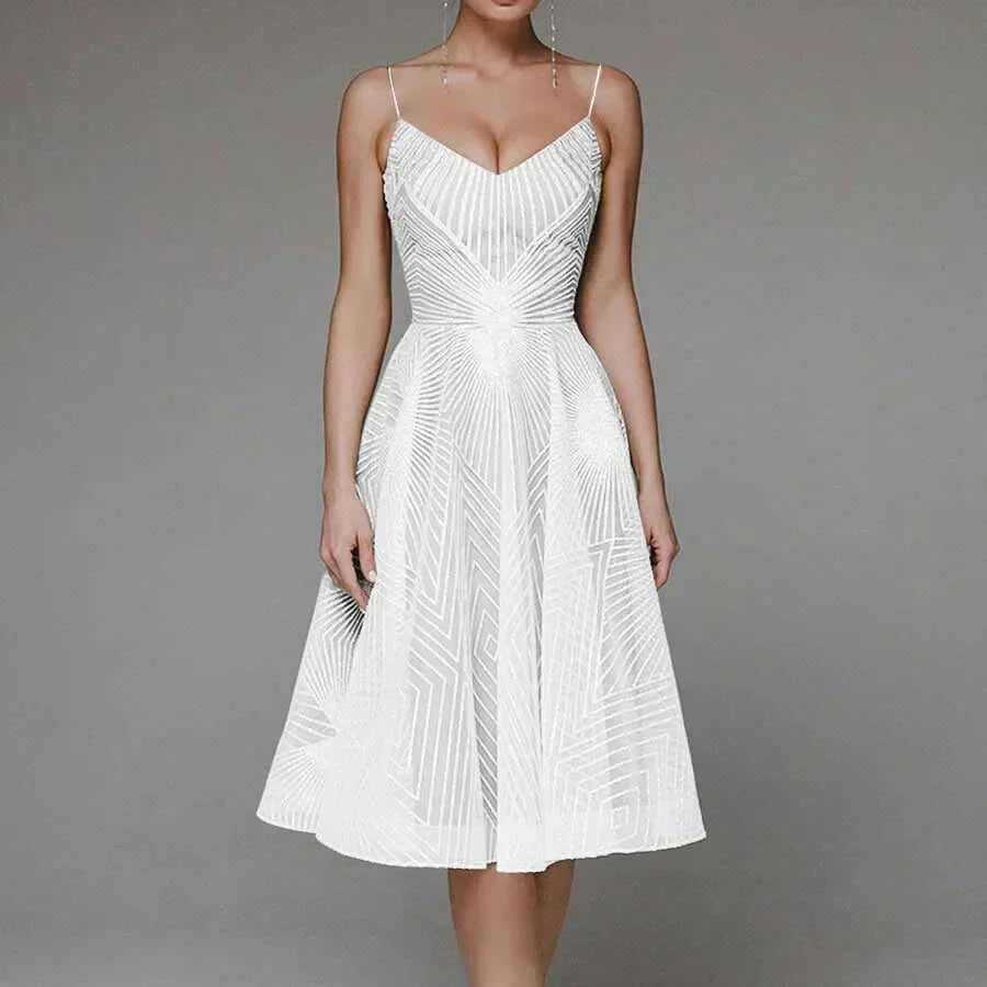 LARA | Elegancka sukienka z odkrytymi plecami 