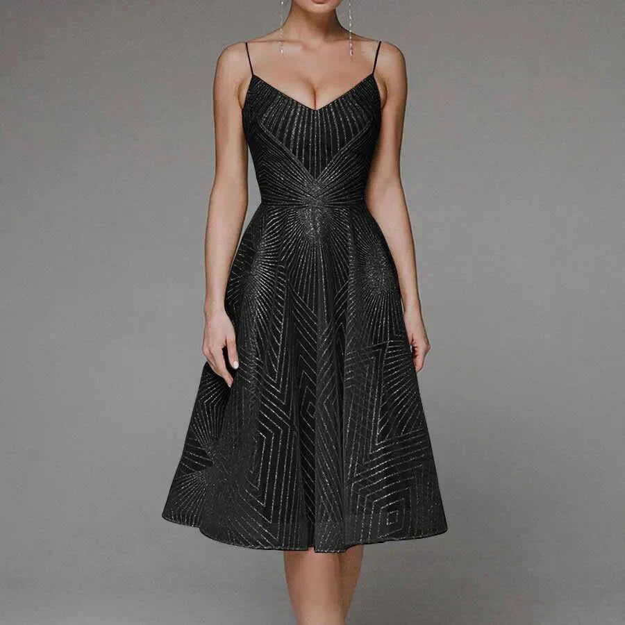 LARA | Elegancka sukienka z odkrytymi plecami 