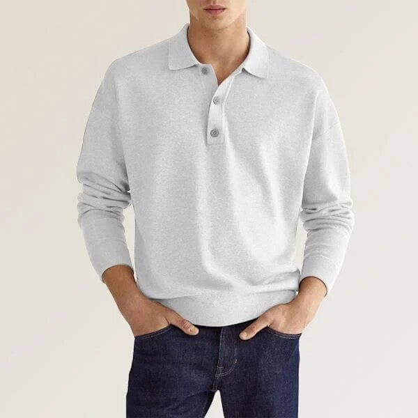 Thijs™ | Casualowa koszulka polo z długim rękawem