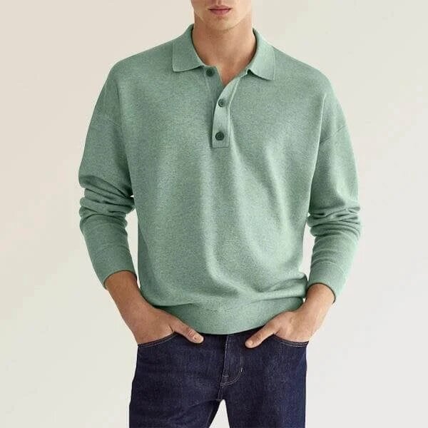 Thijs™ | Casualowa koszulka polo z długim rękawem