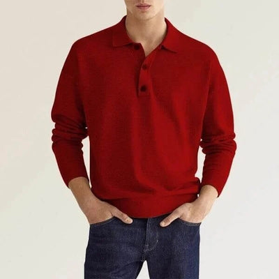 Thijs™ | Casualowa koszulka polo z długim rękawem