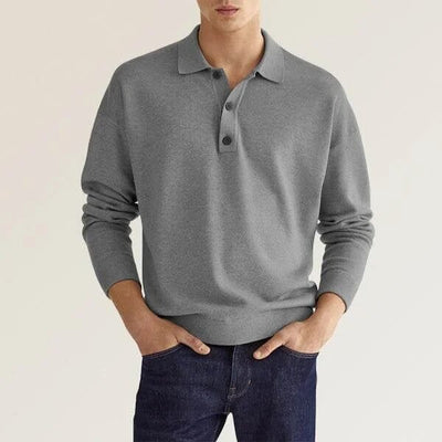 Thijs™ | Casualowa koszulka polo z długim rękawem