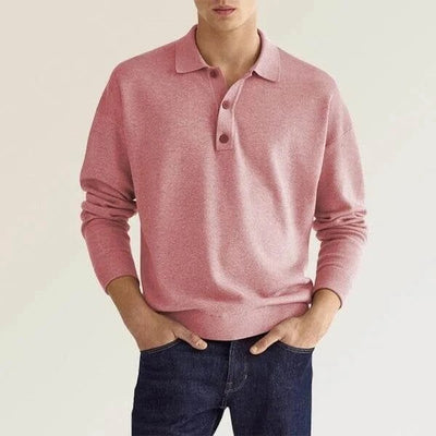 Thijs™ | Casualowa koszulka polo z długim rękawem