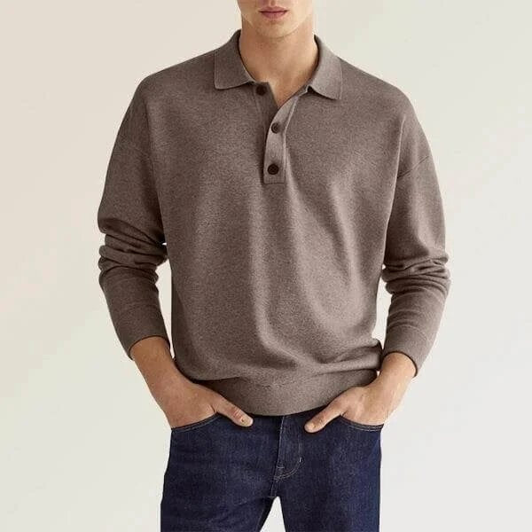 Thijs™ | Casualowa koszulka polo z długim rękawem