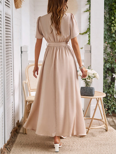 Emma | Elegancka sukienka skrzyżowana z rozcięciami