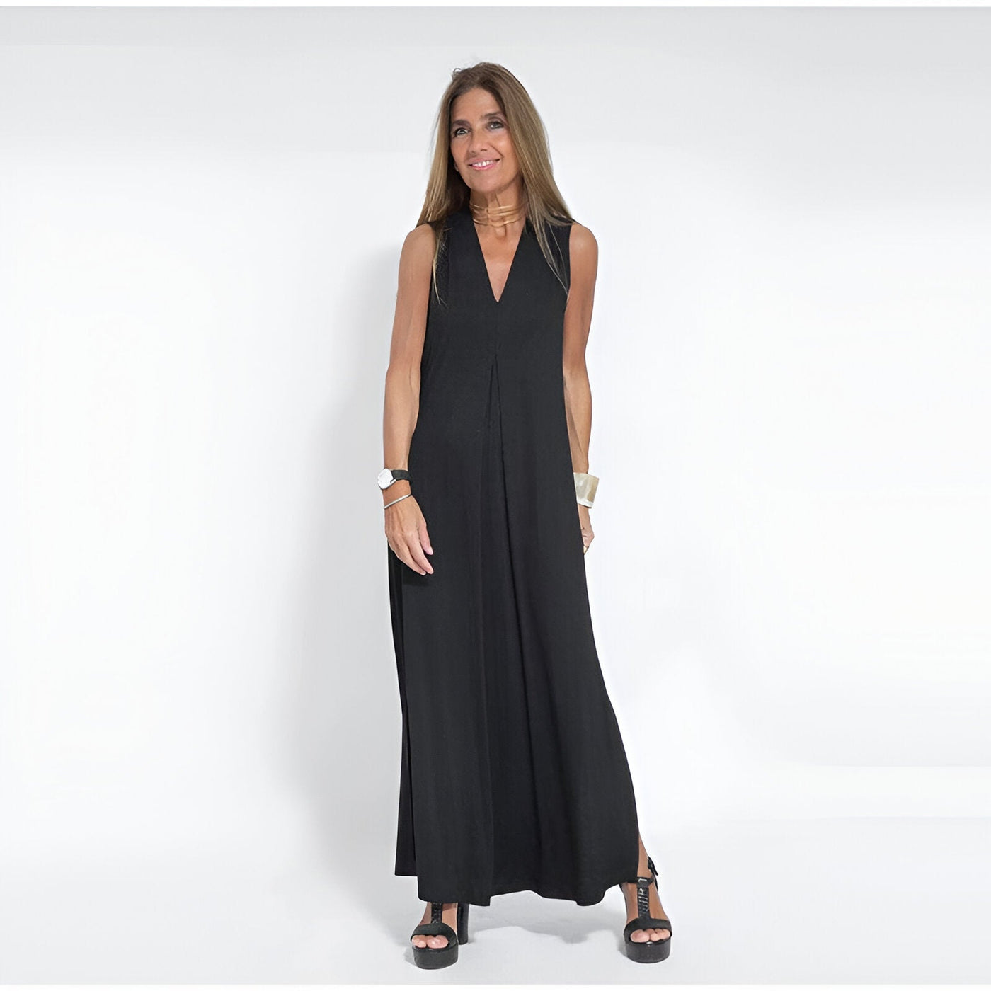 SophistiStyle | Elegancka długa sukienka + GRATIS pasujący kardigan