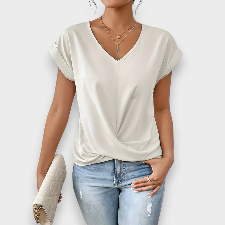 Bluzka z dekoltem w serek