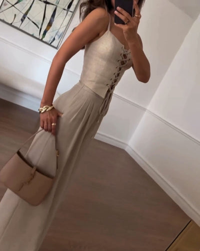 Gorset Couture | Pasujący komplet składający się z gorsetu i spodni z przodu 