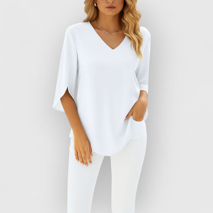 Isabel™ | Elegancka Bluzka z Dekoltem w Kształcie V