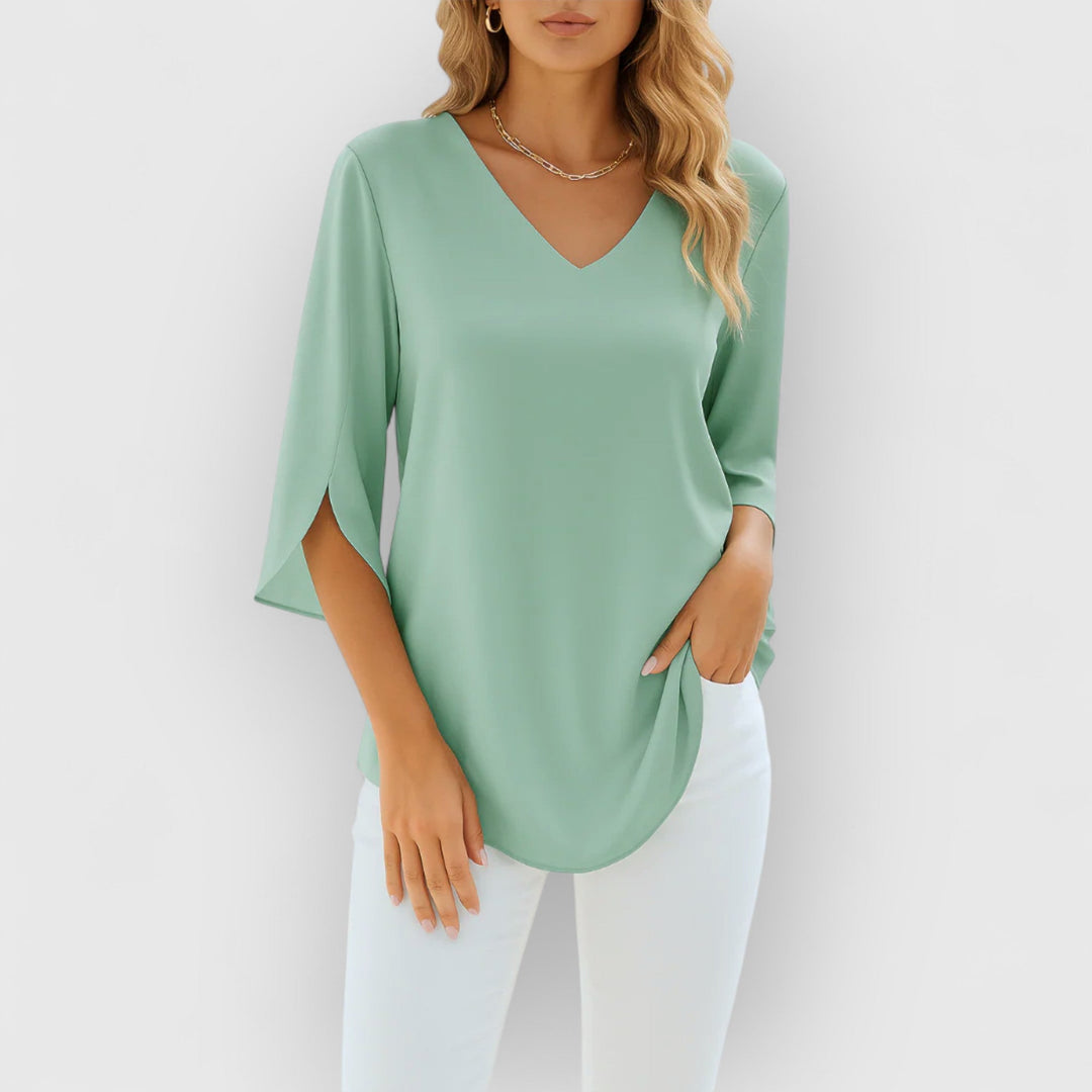 Isabel™ | Elegancka Bluzka z Dekoltem w Kształcie V