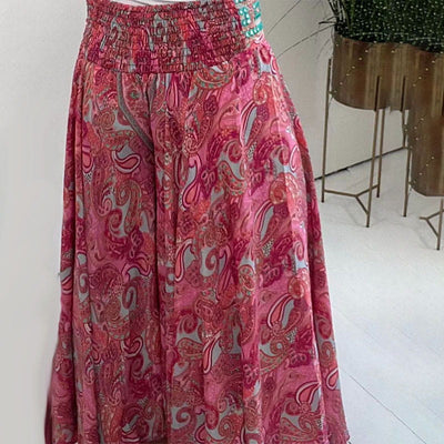 Spodnie maxi Elaroza z nadrukiem paisley w stylu etnicznym