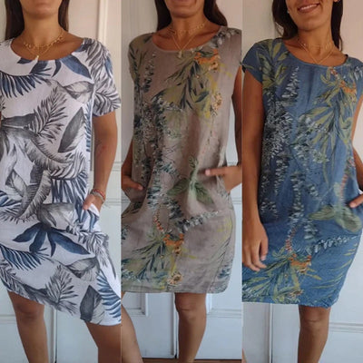 LeafyCharm | Sukienka z botanicznym nadrukiem