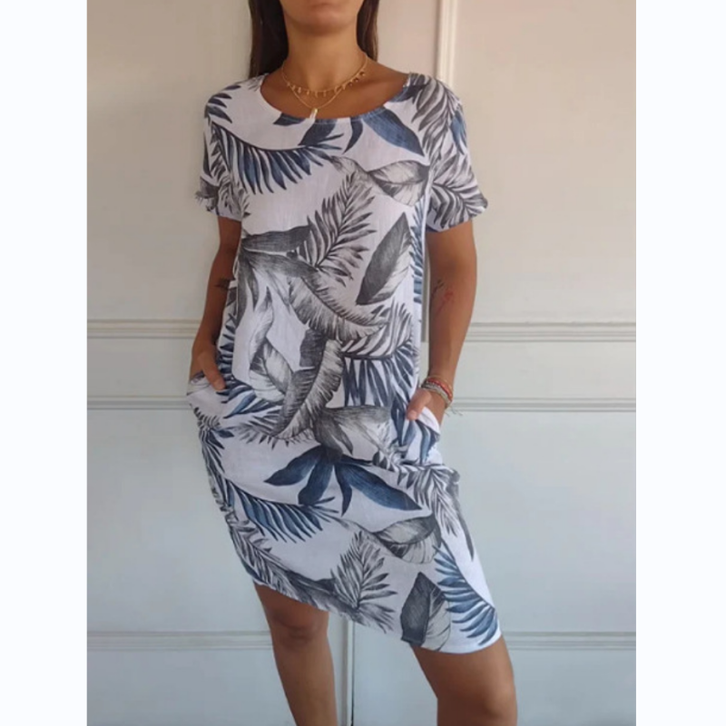 LeafyCharm | Sukienka z botanicznym nadrukiem