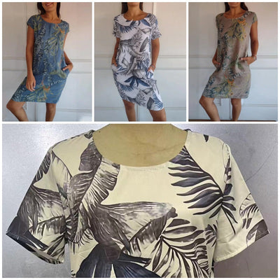 LeafyCharm | Sukienka z botanicznym nadrukiem