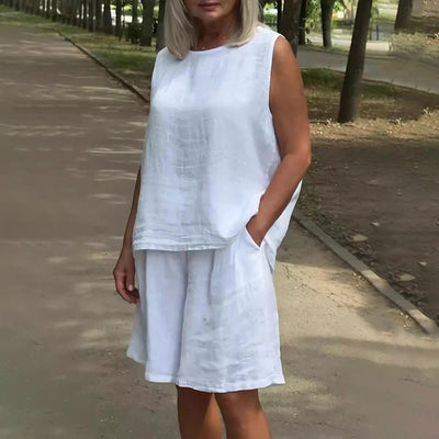 ComfortFlow | Luźny, dwuczęściowy strój: top i szorty dla kobiet
