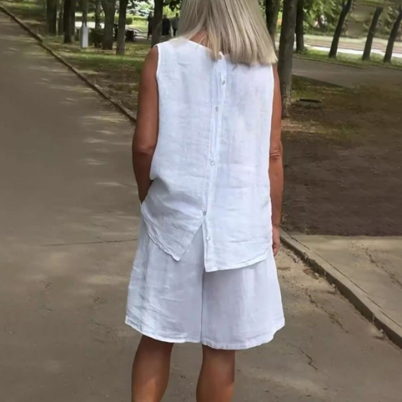 ComfortFlow | Luźny, dwuczęściowy strój: top i szorty dla kobiet