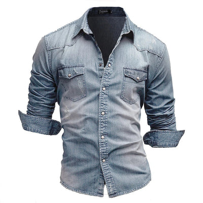 David™ | Koszula jeansowa w stylu retro